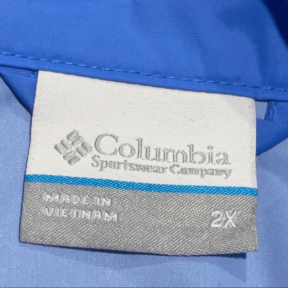 *Columbia Men's Blue Hooded Jacket Windbreaker Size 2X - Picture 11 of 14